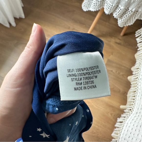 Star Print Navy Romper Size XS - Picture 8 of 8